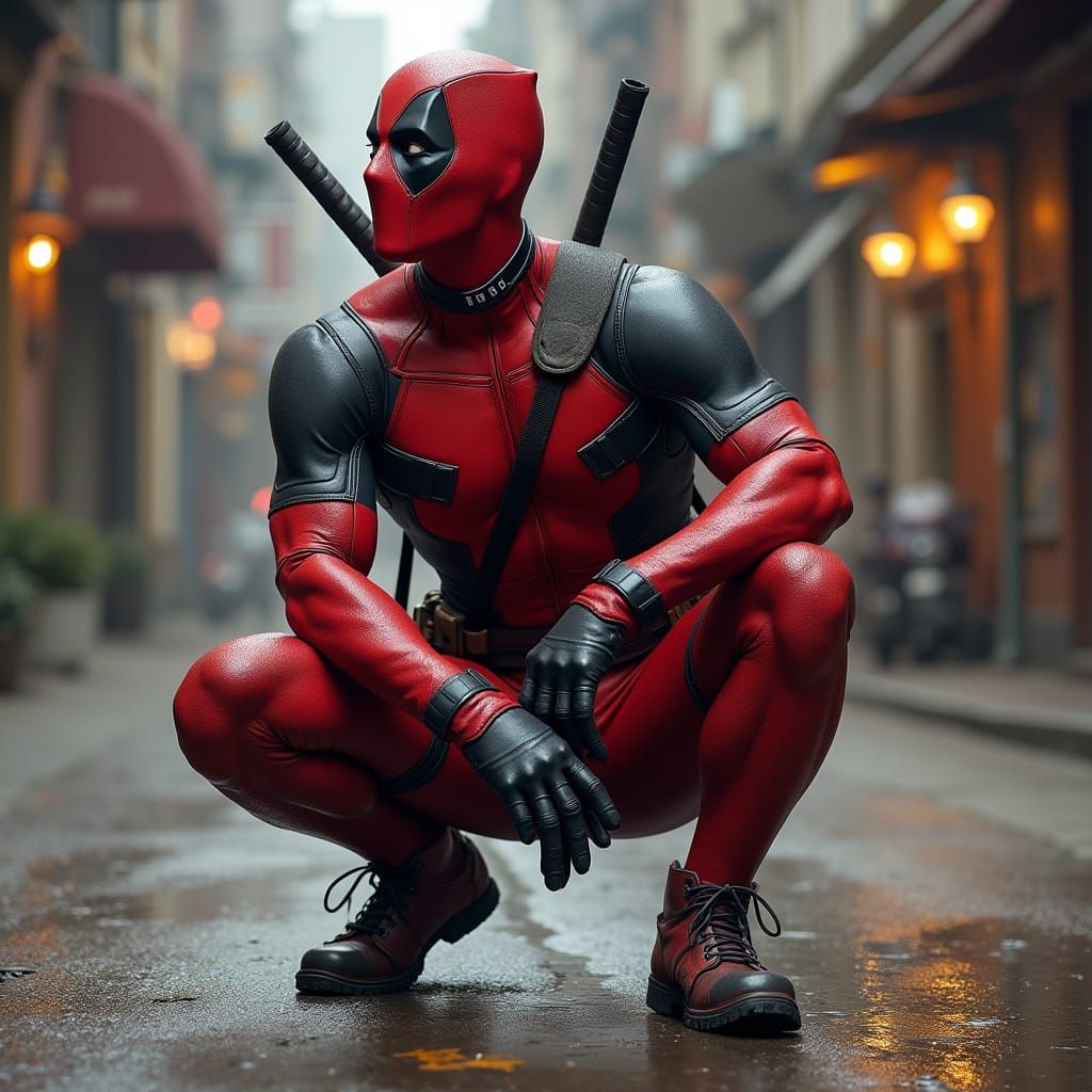 Deadpool Twerking in Dynamic Pose