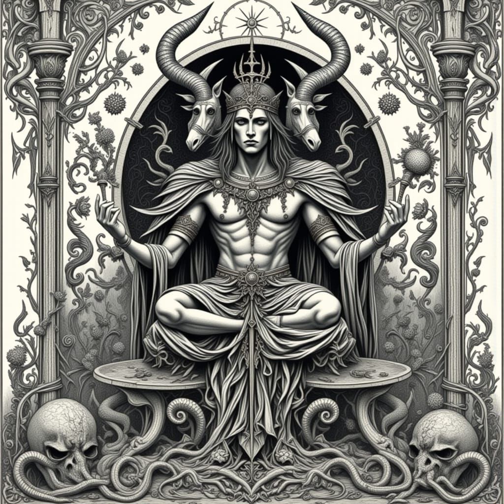 AI Generated Portrait with Unique Shading