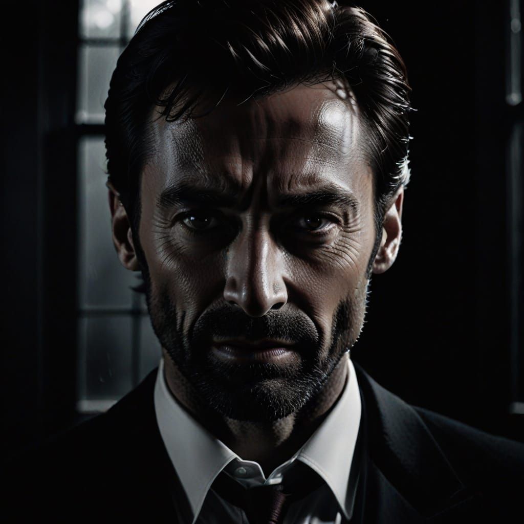 Elegant Vampire in Dark, Luxurious Study