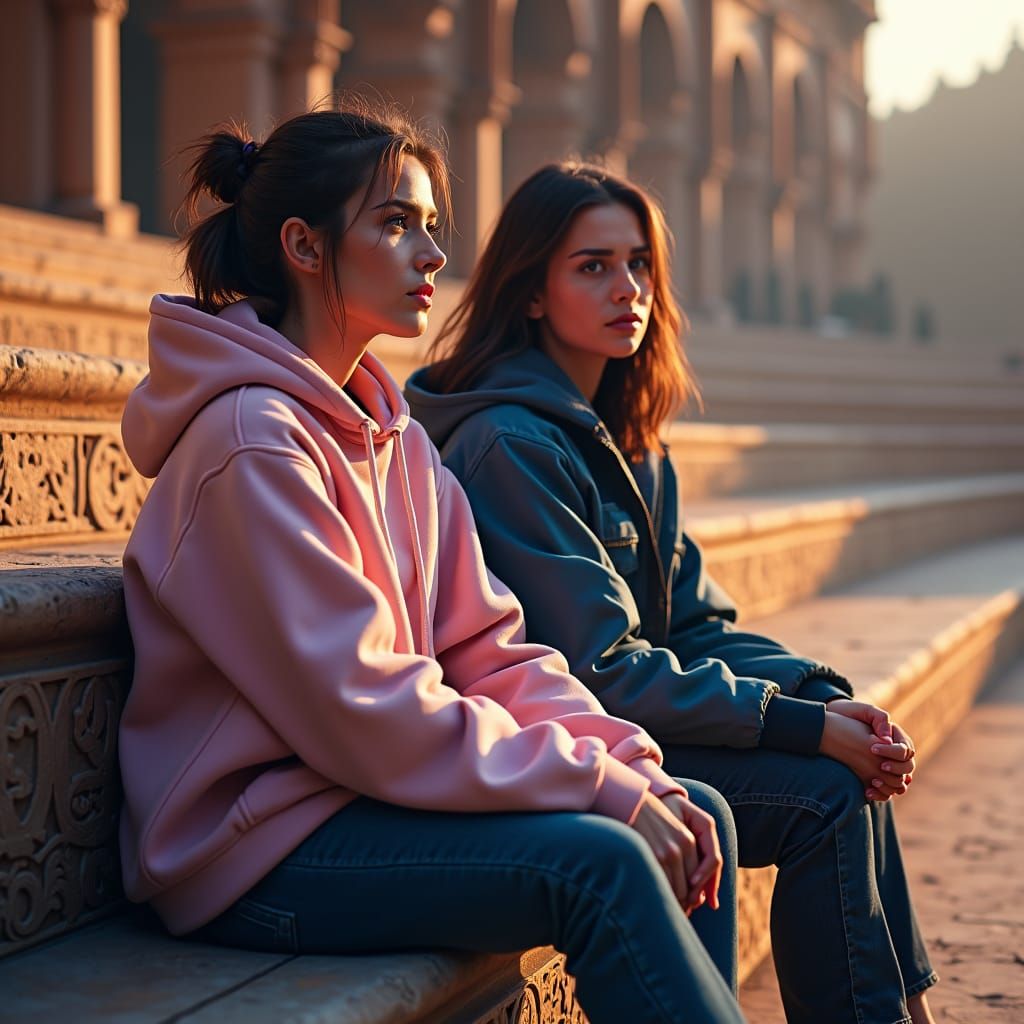 Magical Arena: Two Women Witness a Spectacle