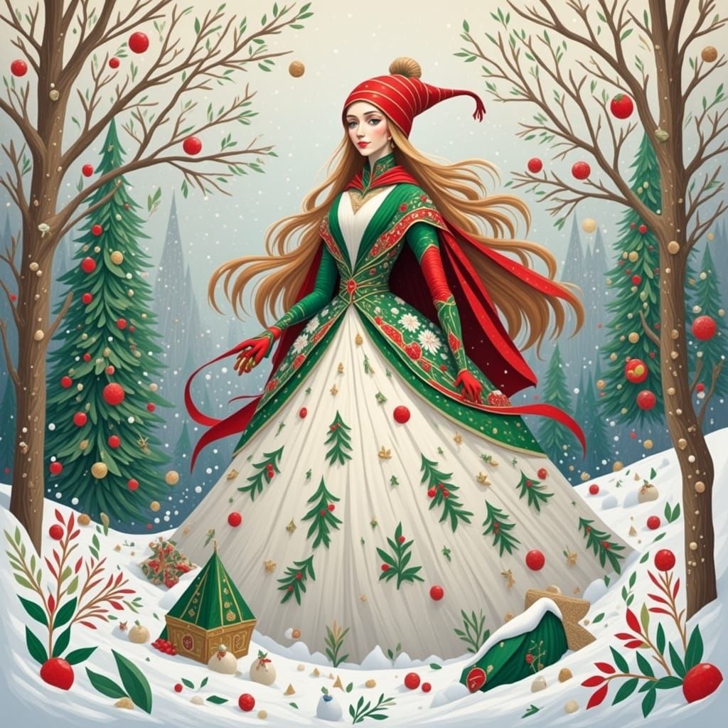 Winter Wonderland Snow Woman in 3D Pop-Up Book