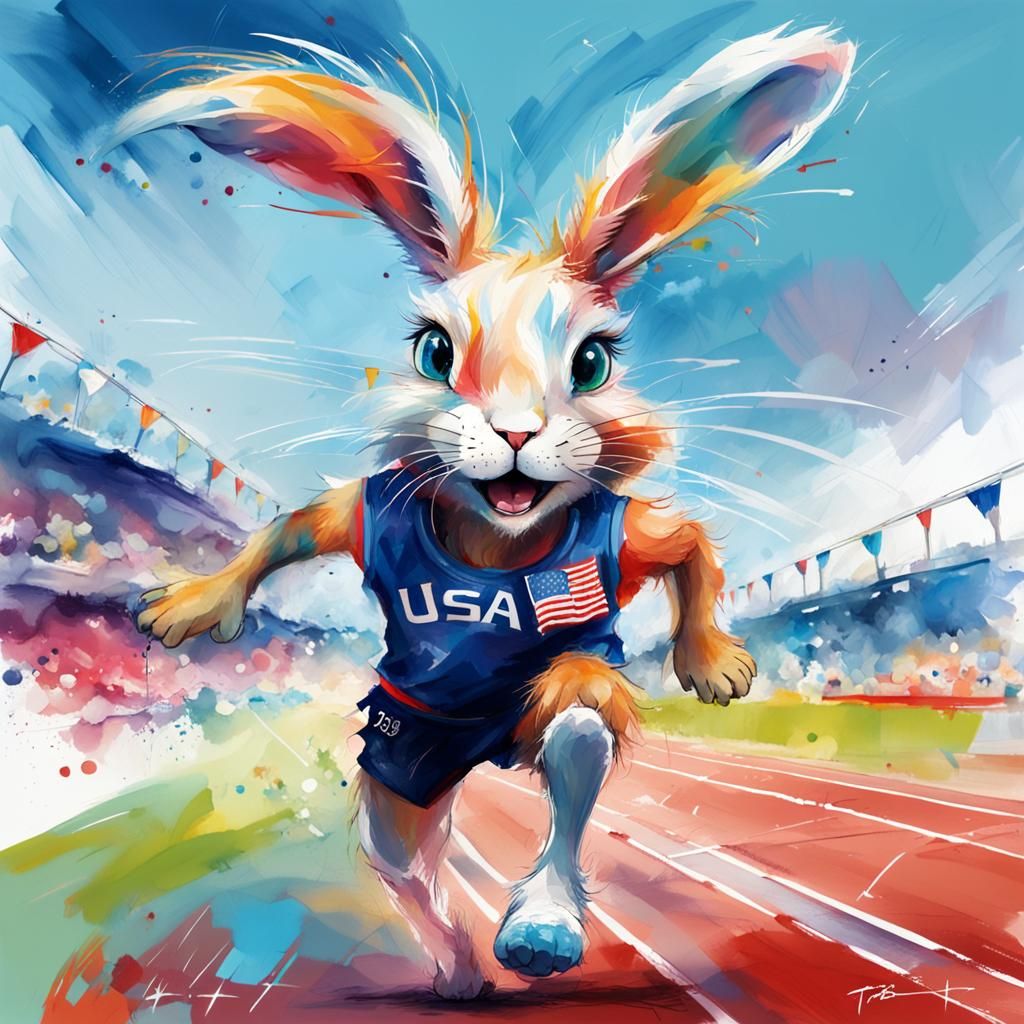 by Anna Razumovskaya, a anthropomorphic bunny with long flop...