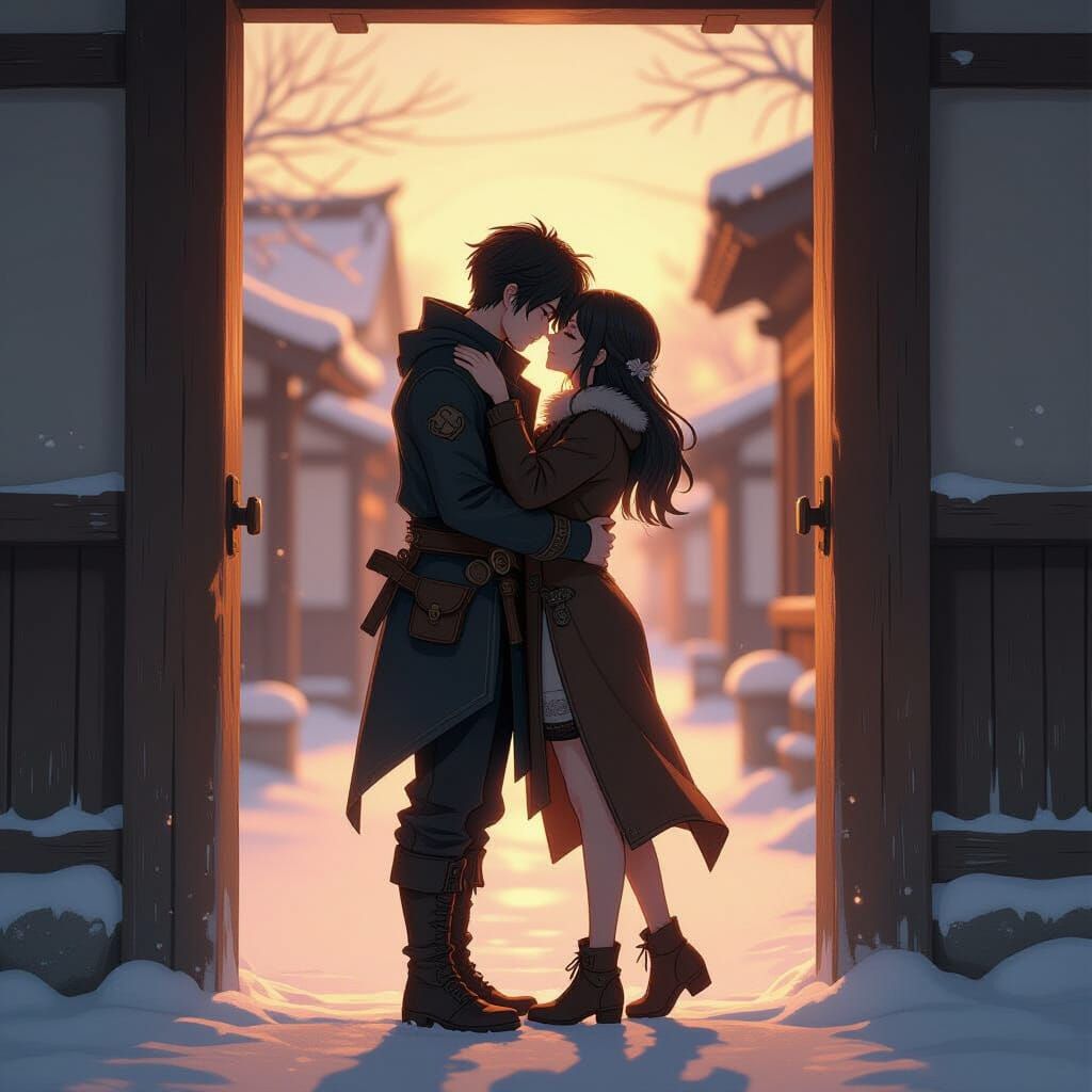 Vulnerable Hero Seeks Comfort: Anime 3D Rendering