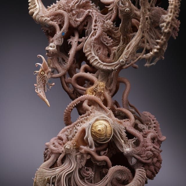 Gnarly Biomech Resin Structure