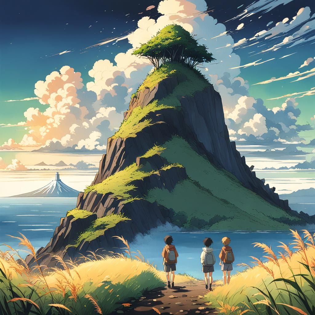 Friends on a Volcano: Studio Ghibli Anime Visual