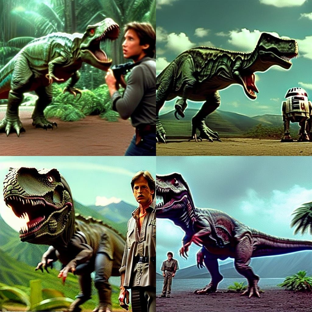 the Jurassic Park crossover episode with Star Wars