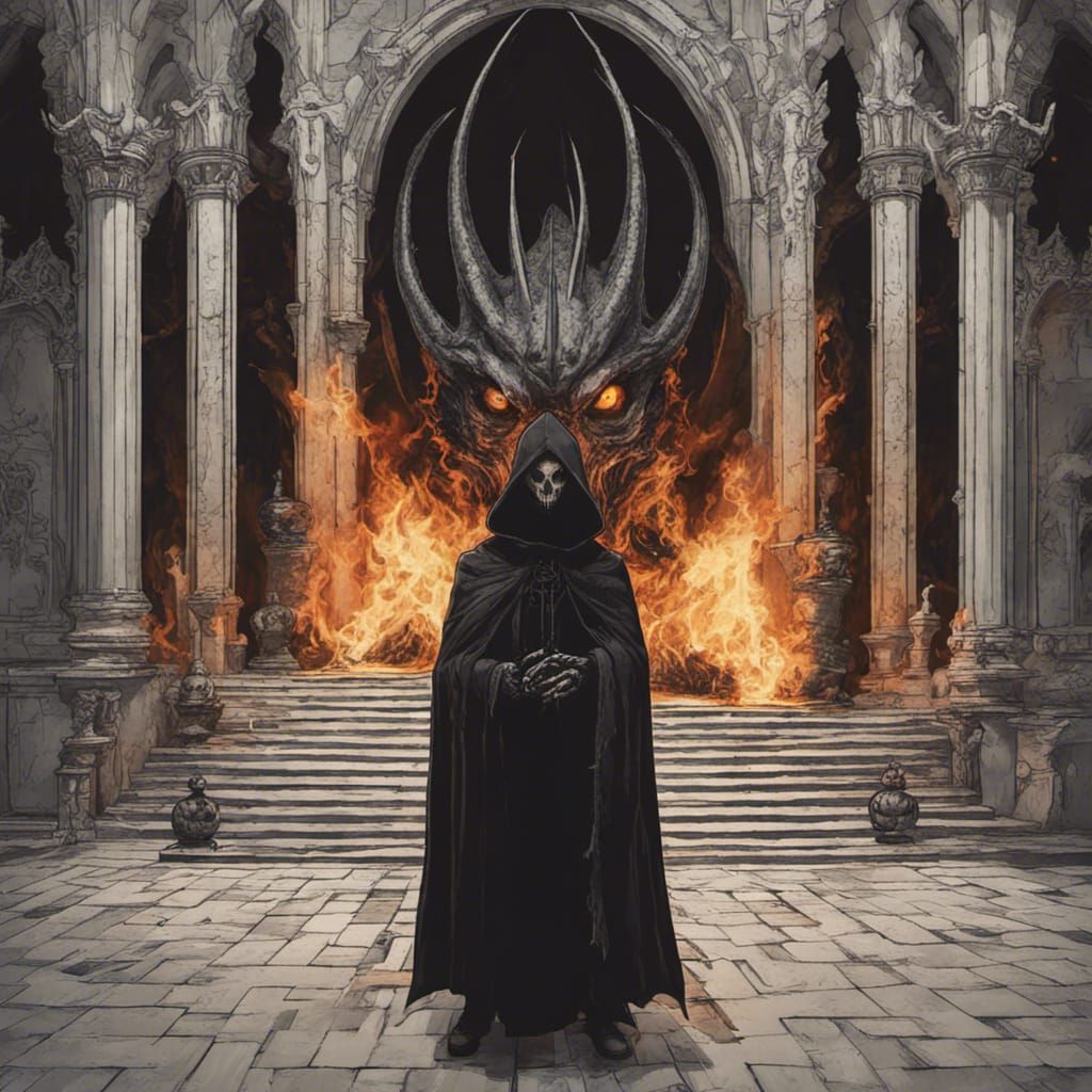 Sorcerer in Dragon Skull Throne of Haunted Castle