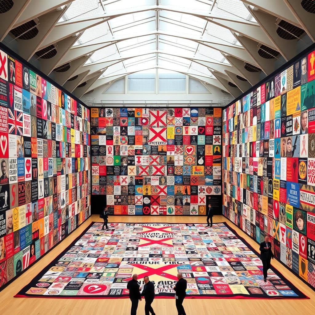 UK AIDS Memorial Quilt Display at Tate Modern