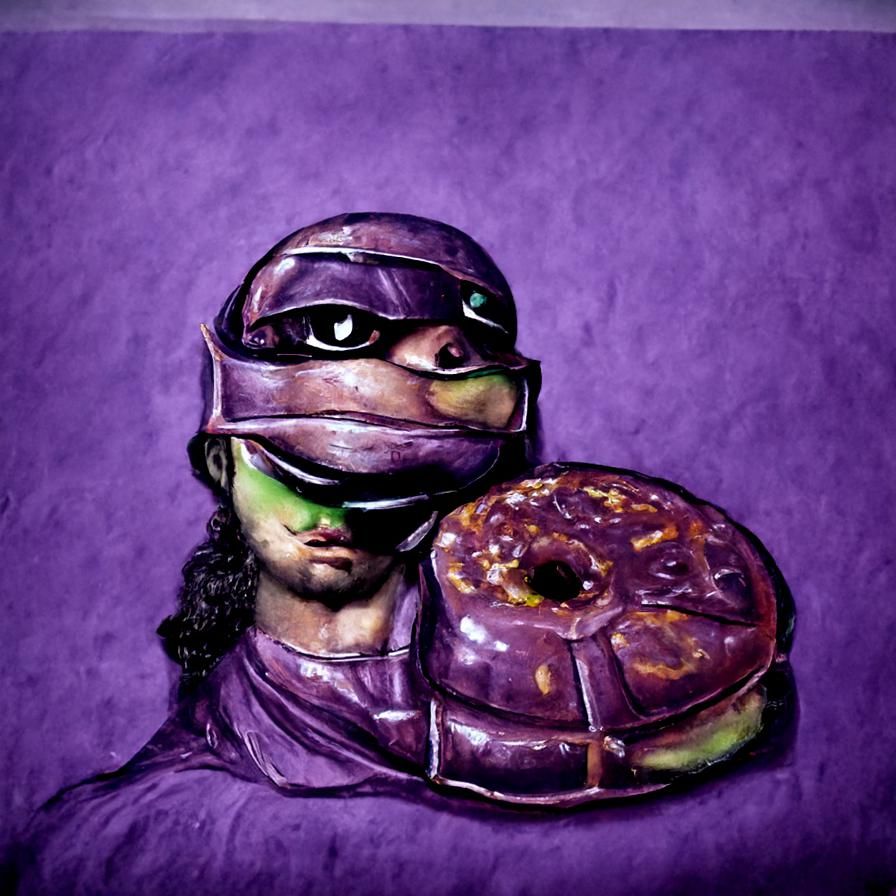 Donut Renaissance Ninja Turtle as Donatello