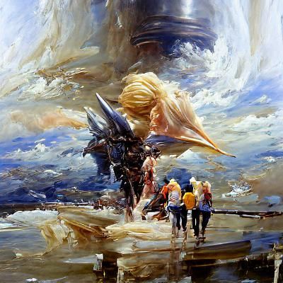 Final Fantasy Inspired Oil Painting