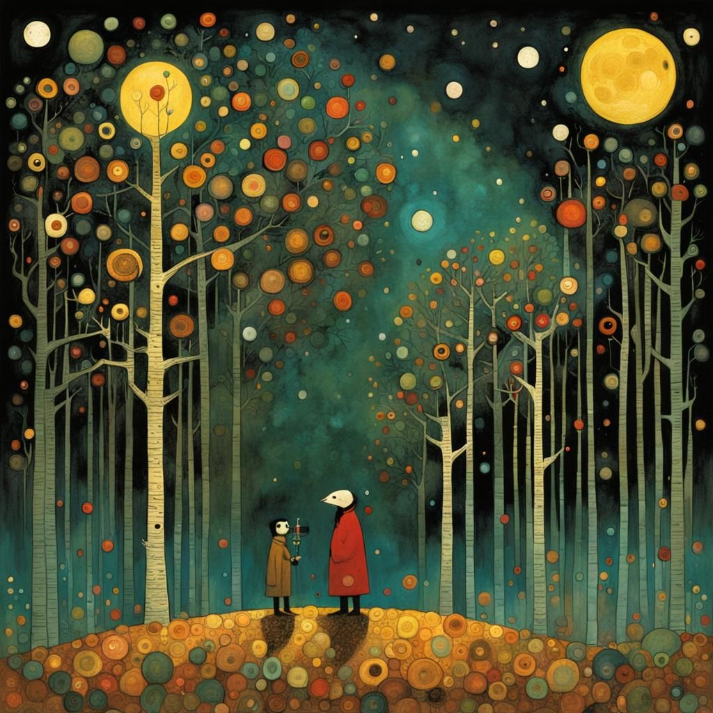 Surreal Portrait in Graphic Novel Style