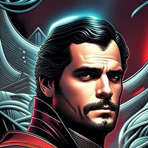 Dark Academia Comic Book Art Portrait