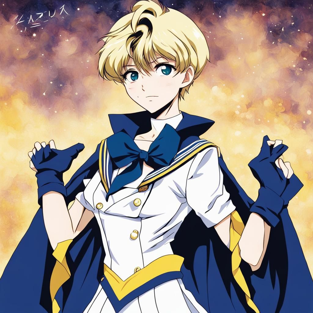 Sailor Uranus in Anime Key Visual Style