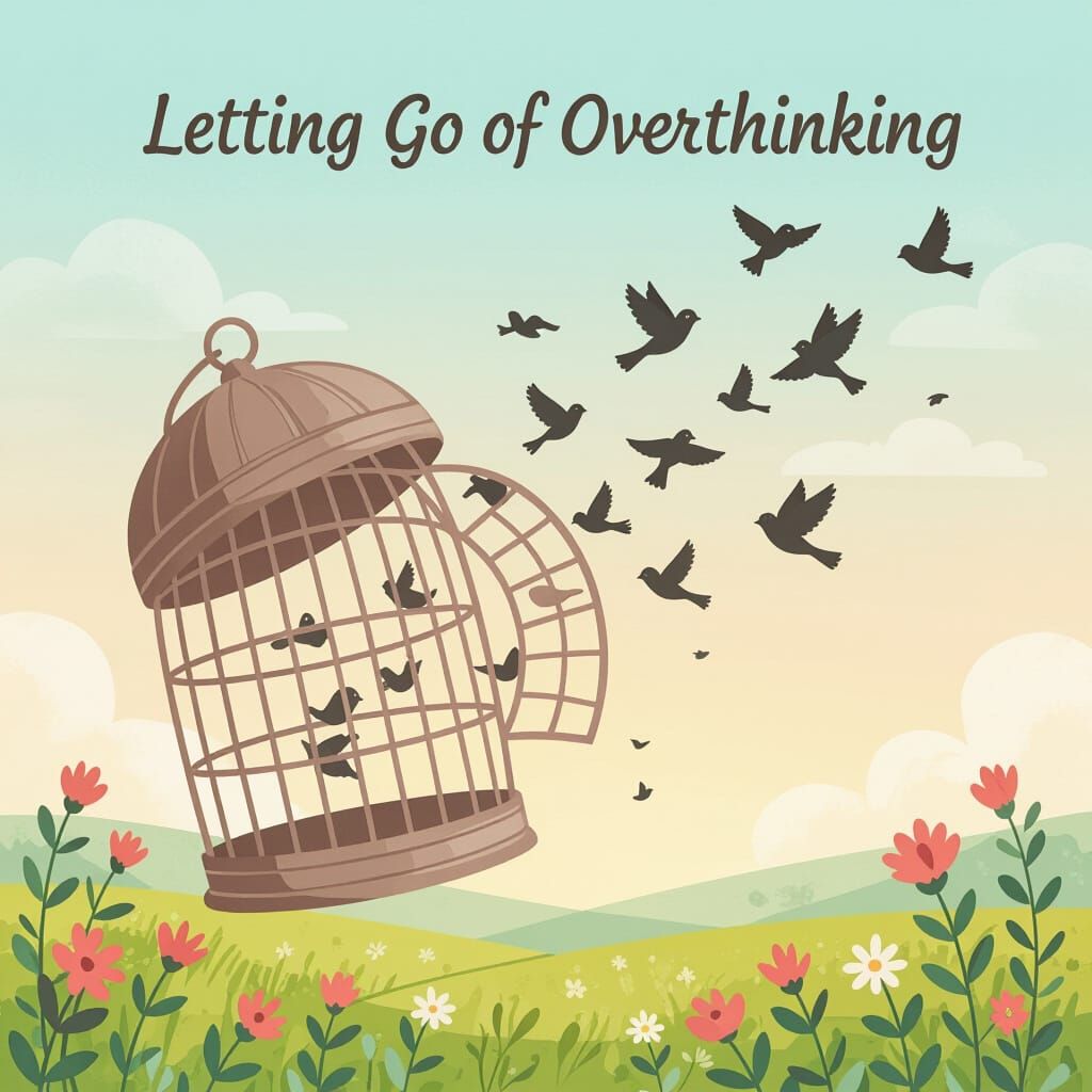 Mind as Birdcage Releasing Thoughts into Pastel Sky