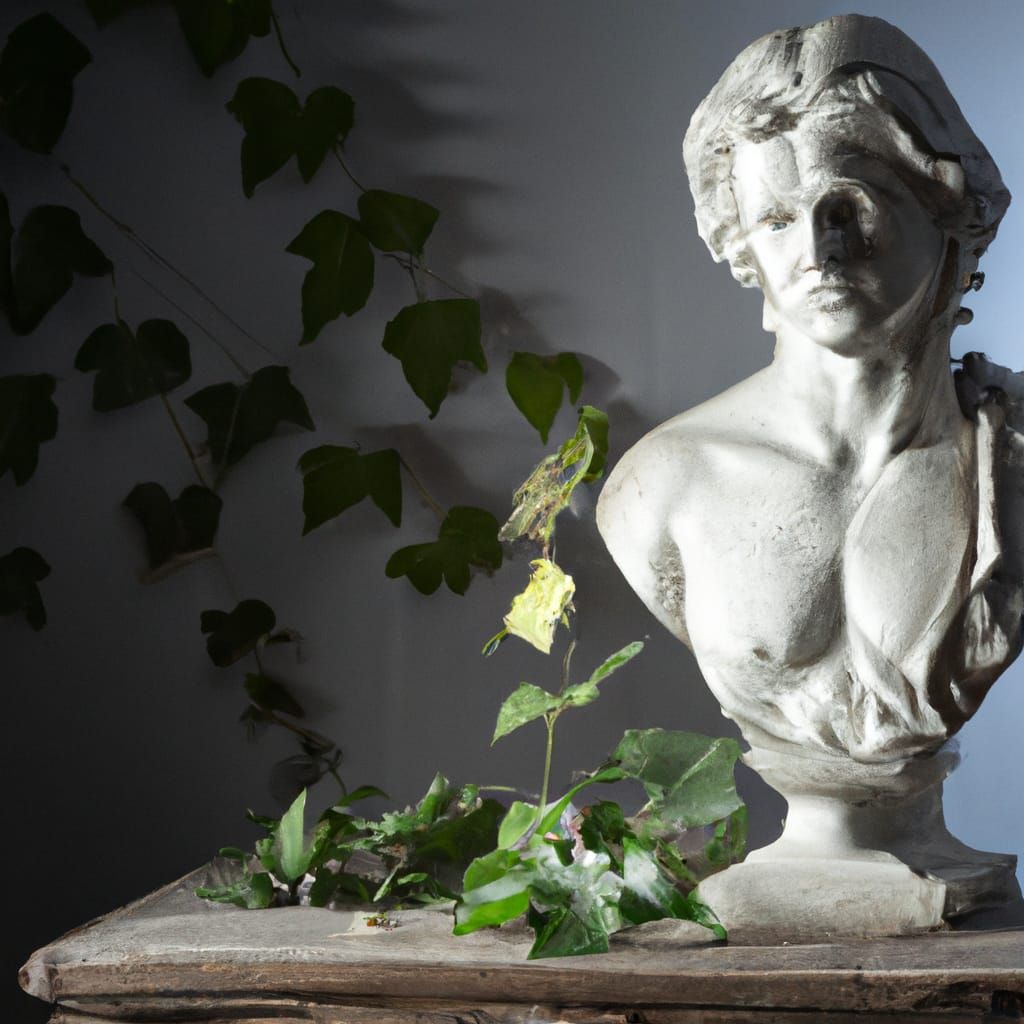 Bust of Cleisthenes in Marble with Ivy