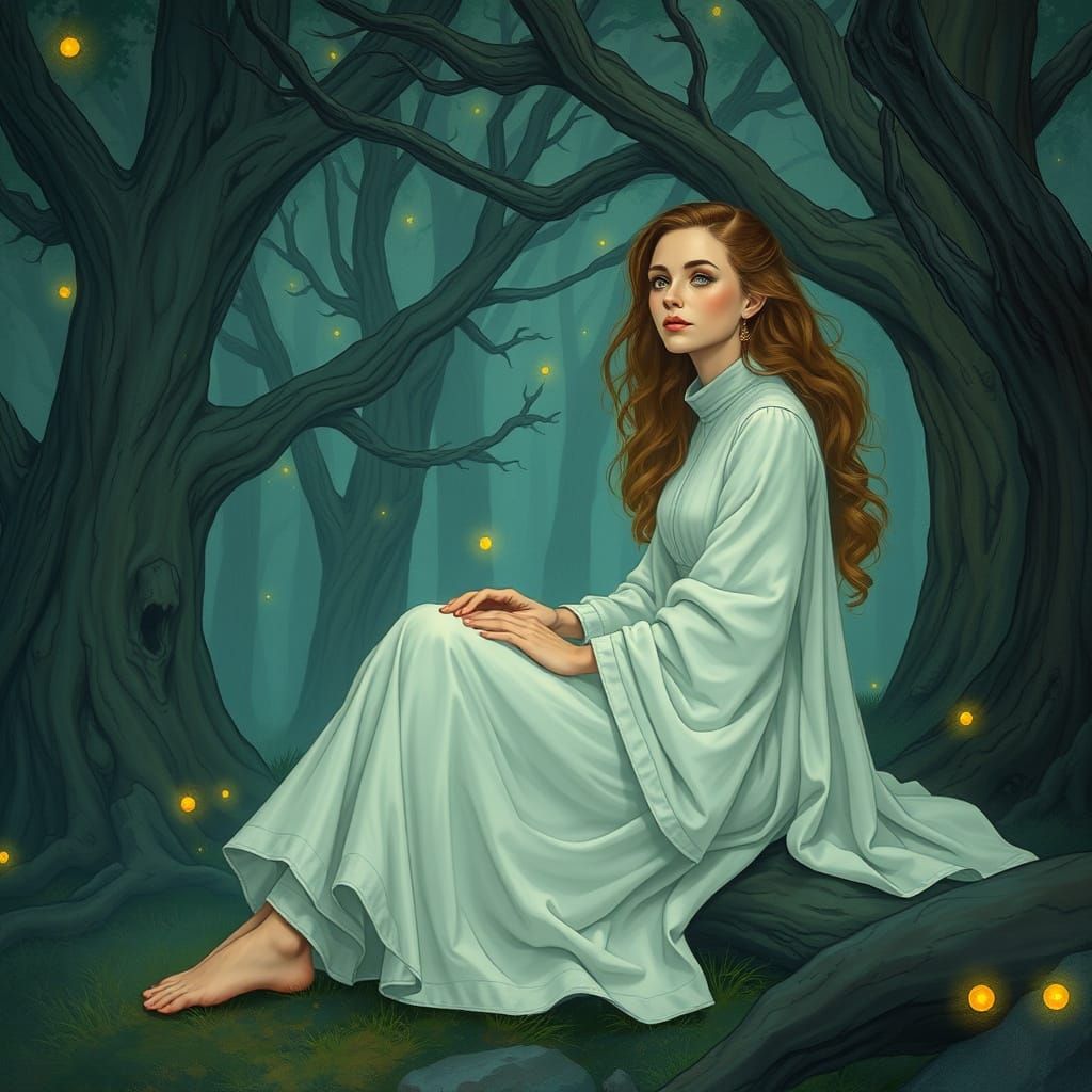 Mystical Forest: A Portrait of Wisdom and Elegance