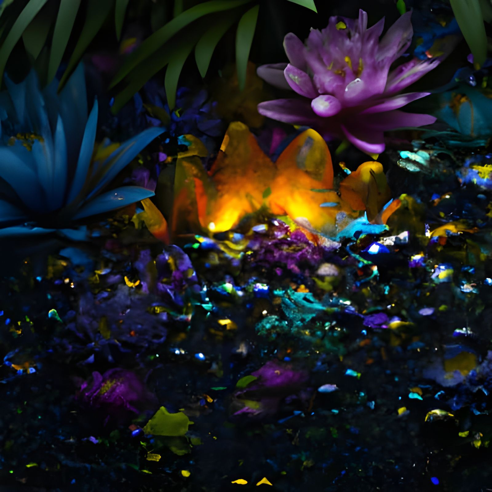 Underwater Lily Pond in Hyperrealistic 3D