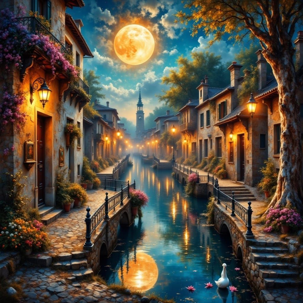 Ethereal Beauty on a Deserted Riverwalk