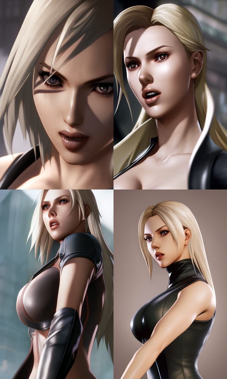 Woman with Tongue Out, Digital Art Style