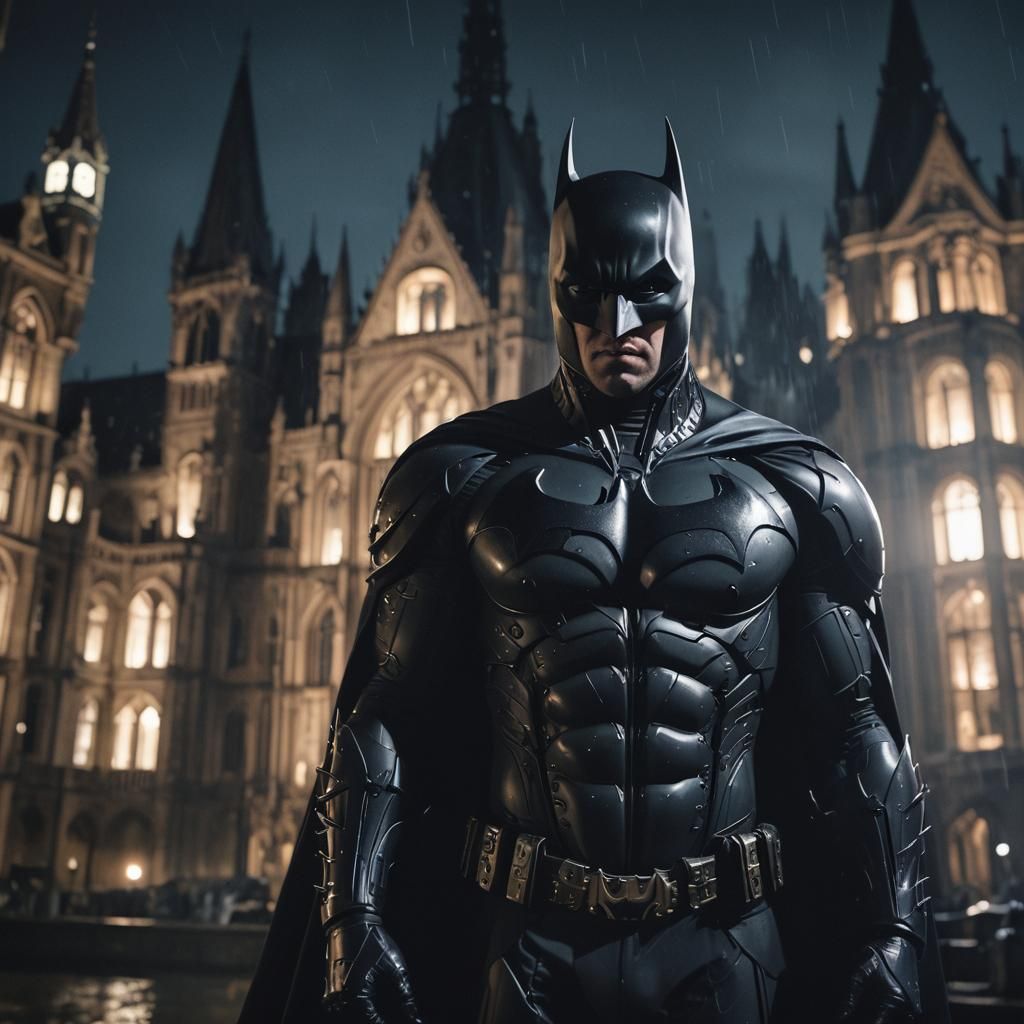 Batman in Ferrofluid Suit, Gotham City Film Still