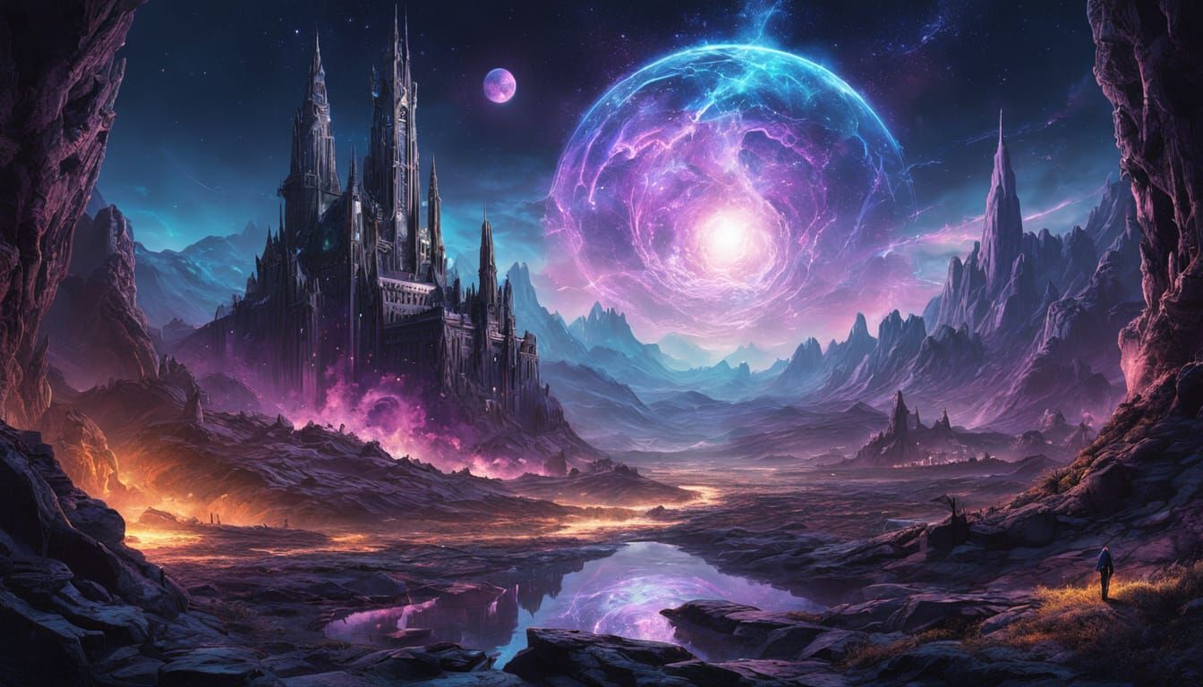 Ancient Geode Nebula: Cosmic Fantasy Art