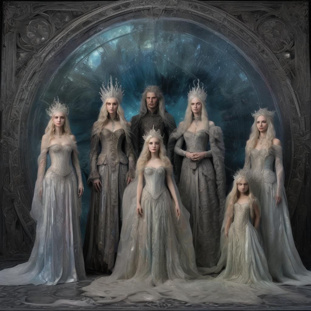 Holographic Astral Noble Family in Mixed Media