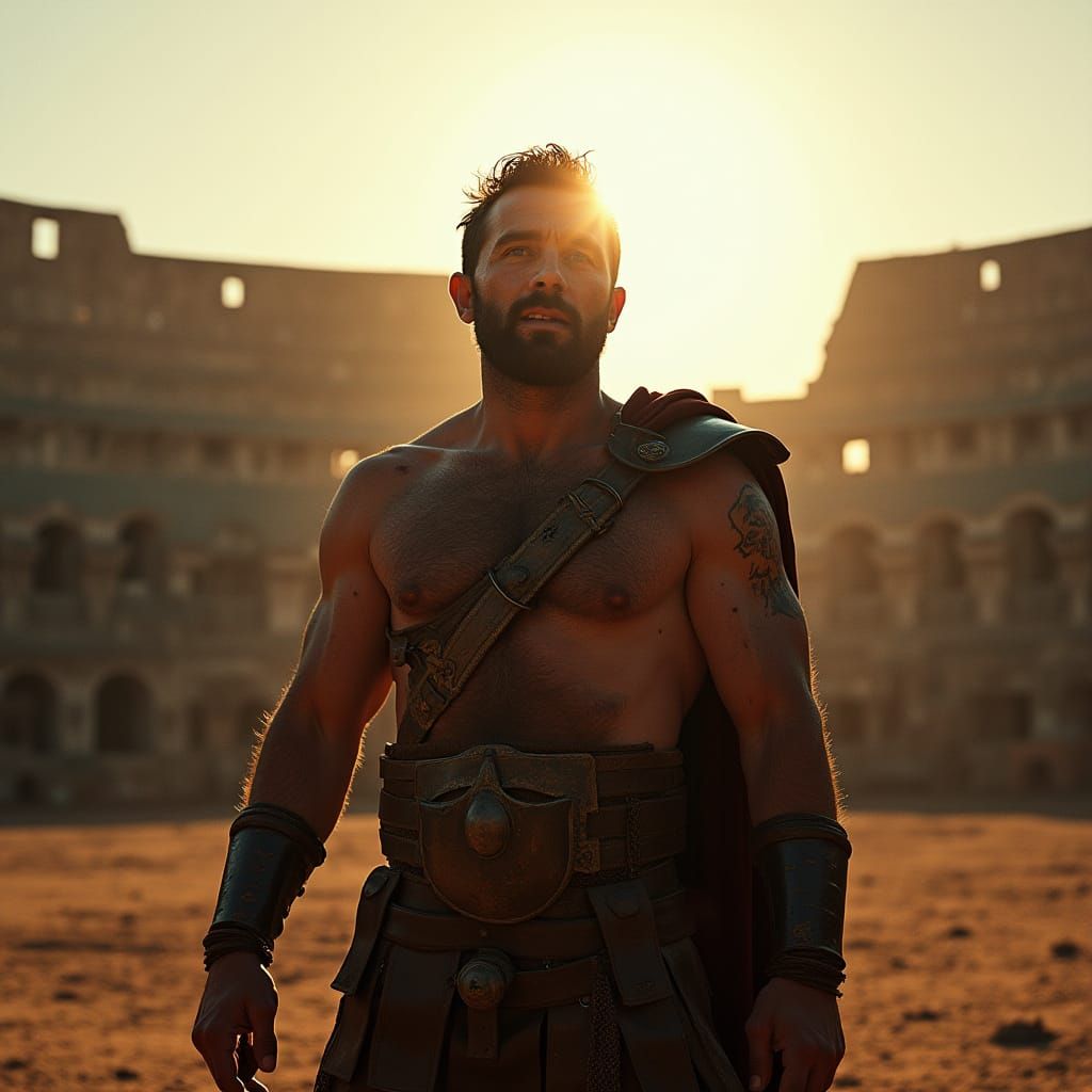 Victorious Gladiator in Golden Light