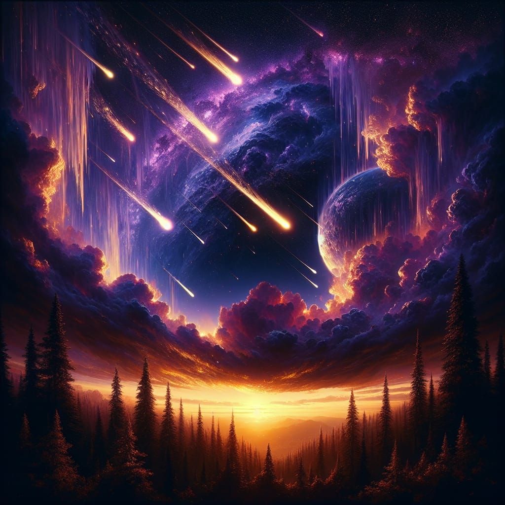 Dramatic Celestial Event: Sky Falling Apart