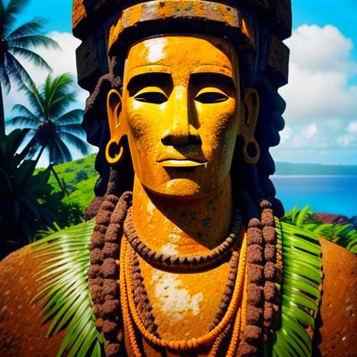 Iconic Easter Island Head Sculpture