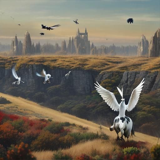 He is flailing his imagination