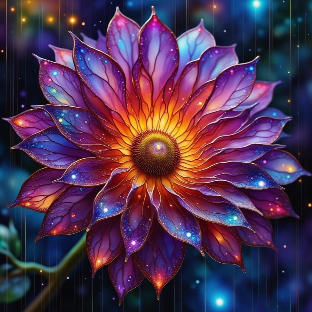 <lora:PR AlcoholWCGlass:1.0> Lightning flower in a thunderst...