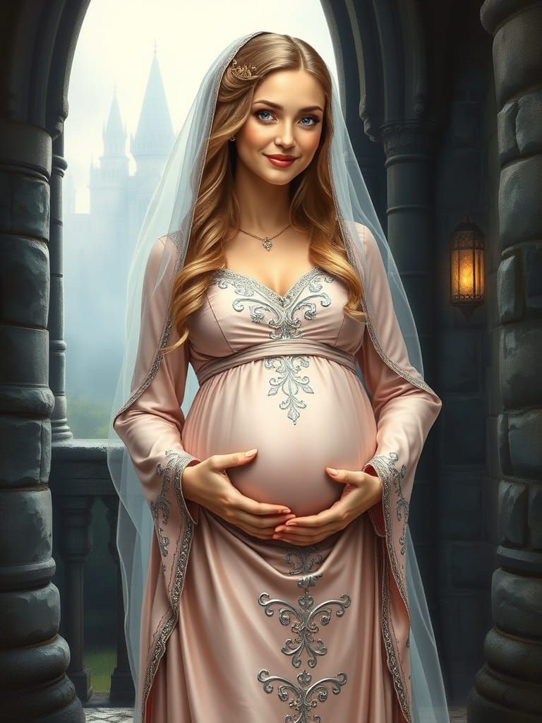 Medieval Princess in Ethereal Fantasy Castle Wedding