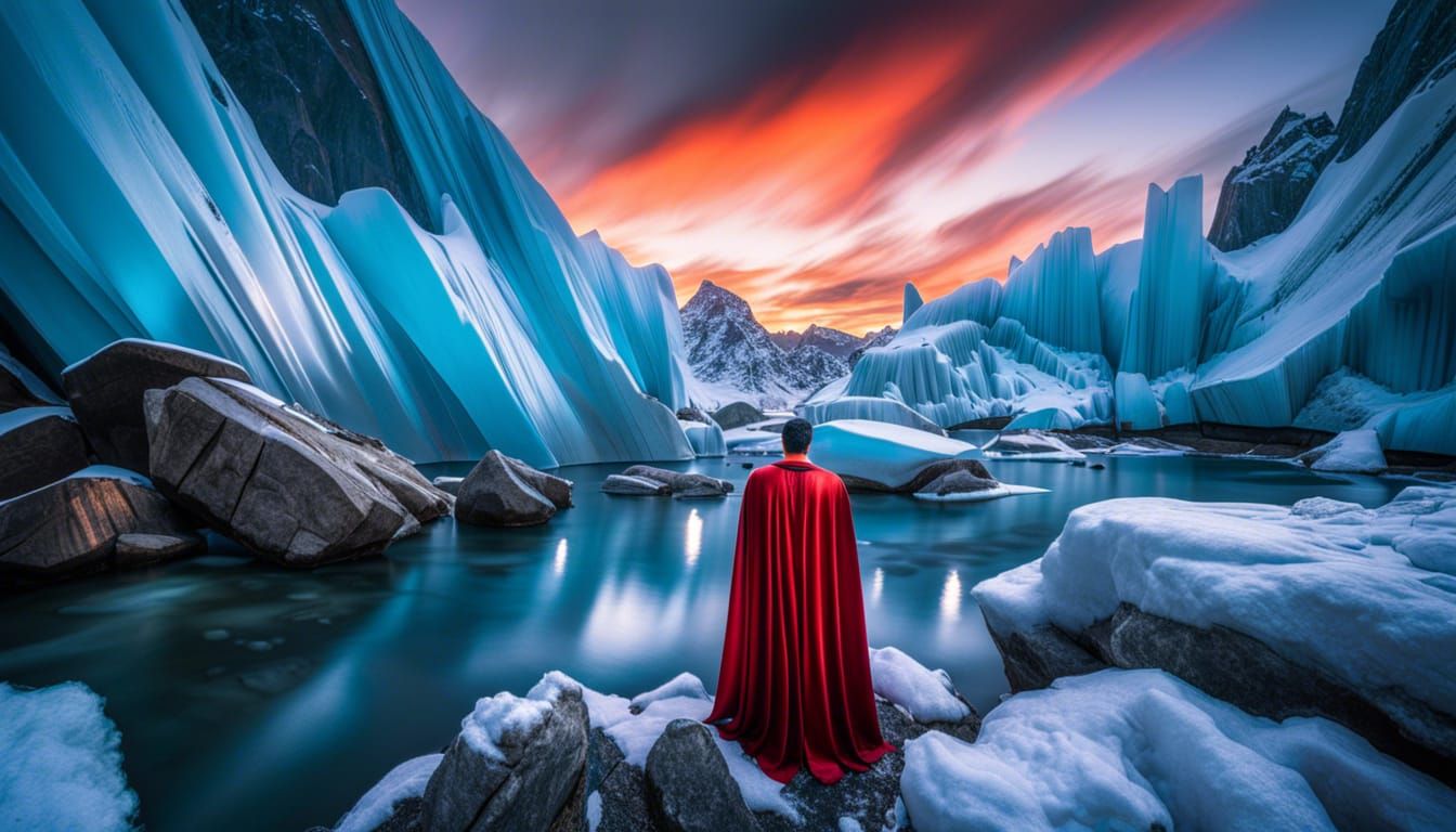 Superman's Fortress of Solitude in Contrasting Colors