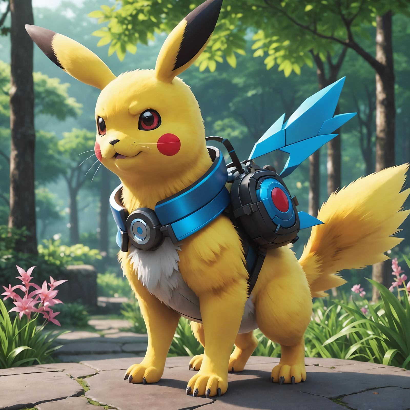 Detailed 3D Anime Pokemon Art