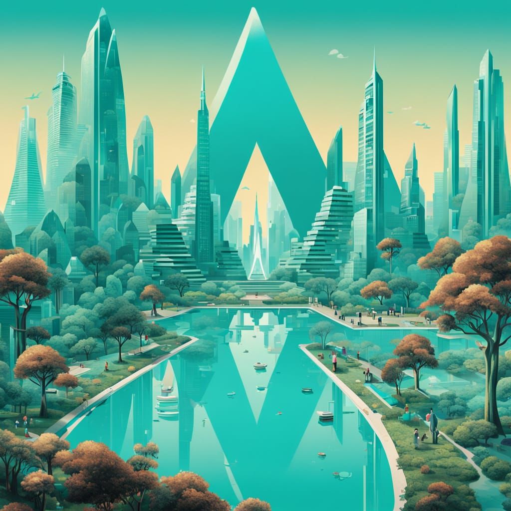 Retro-Future City of Turquoise