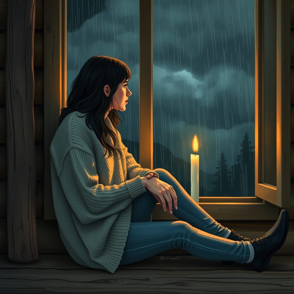 Cozy Cabin Serenity Amidst Stormy Weather