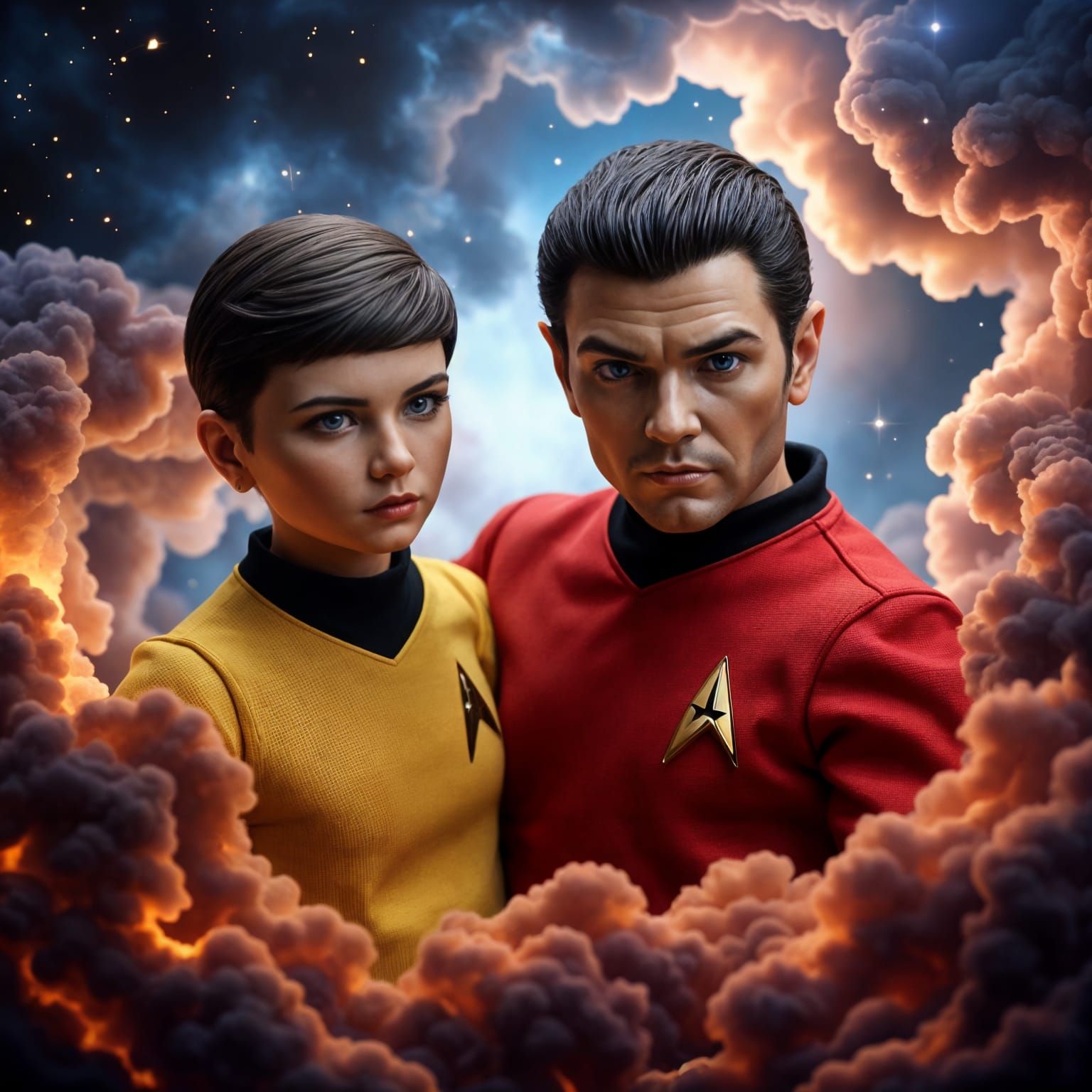 Hyper-Realistic Star Trek Dolls in Nebula