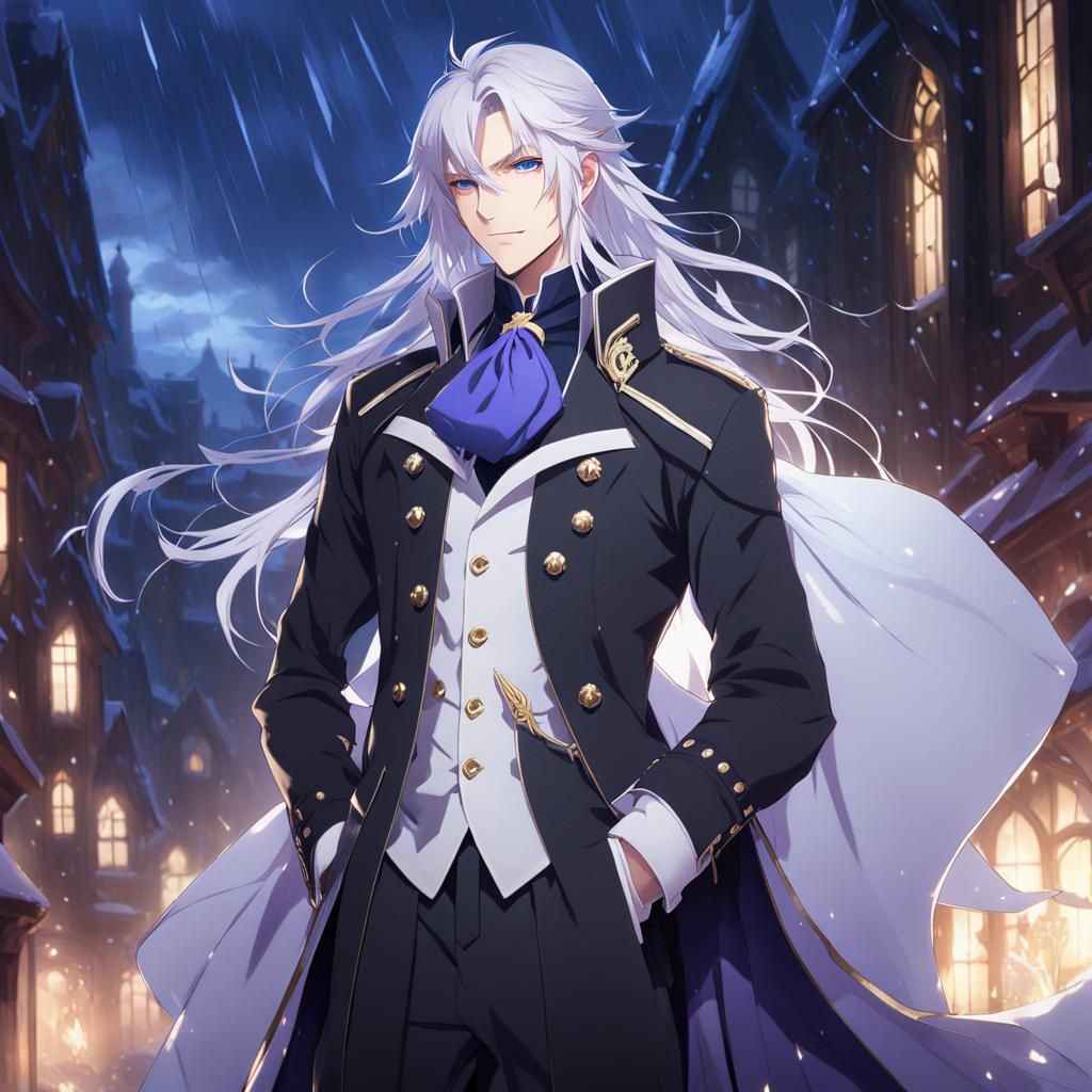 Neuvillette from Genshin Impact in the Rain