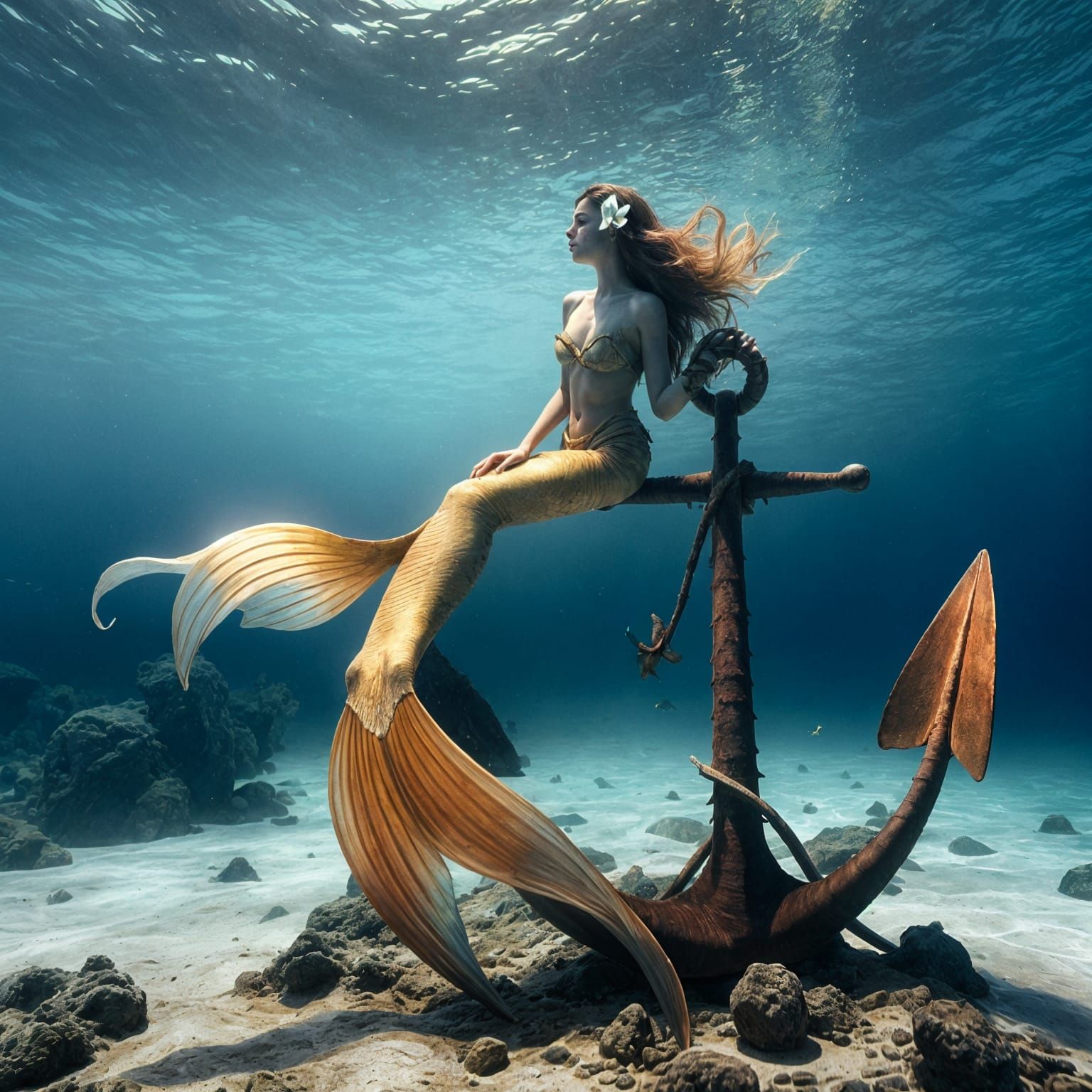 Mermaid on Anchor: 35mm Film Still