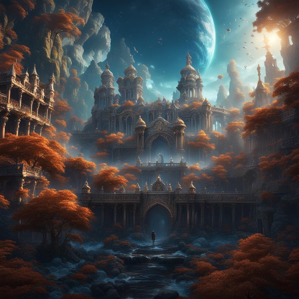 Fantastical Heaven Concept Art in Deep Color