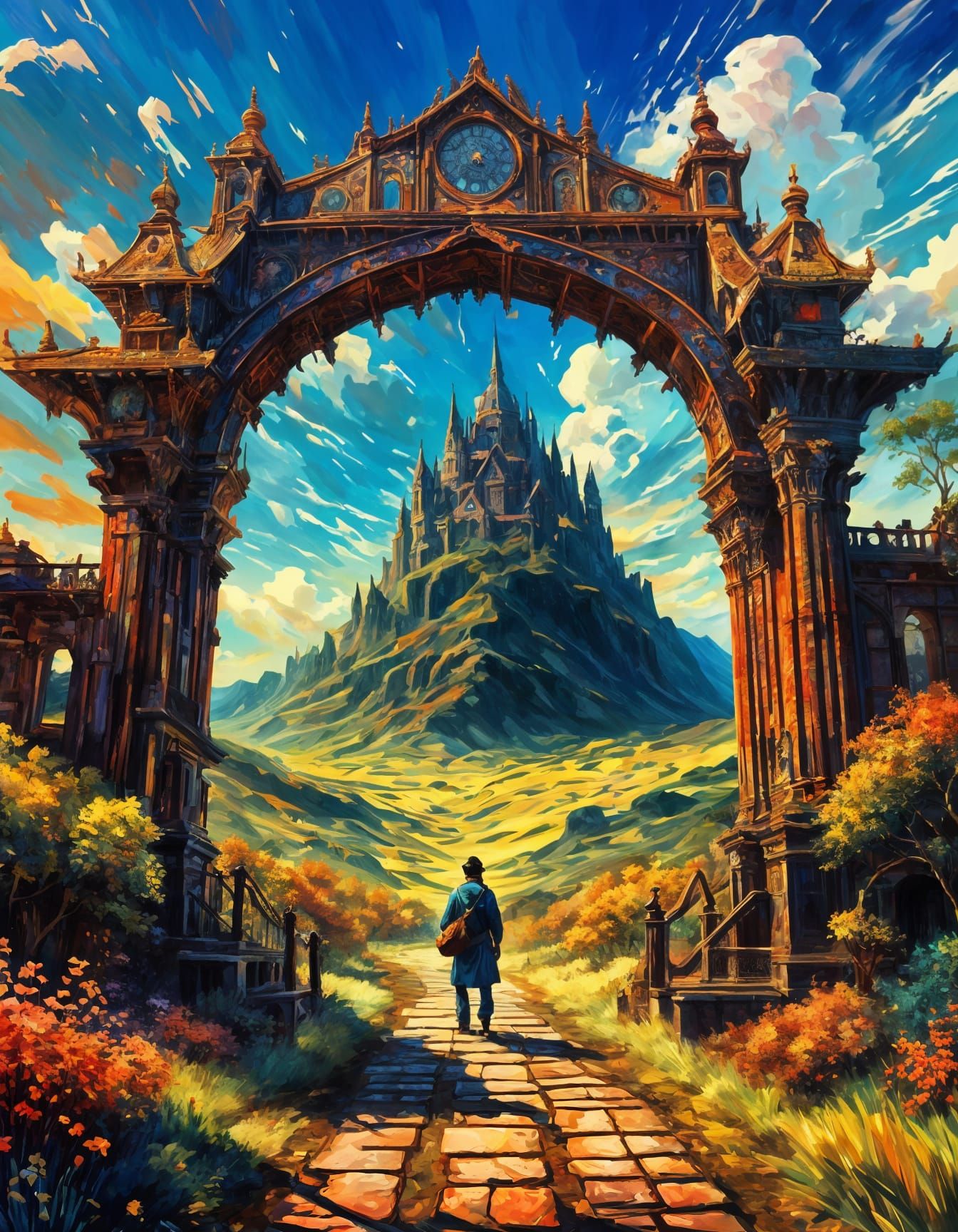 Epic Detailed Matte Painting in Expressionist Style