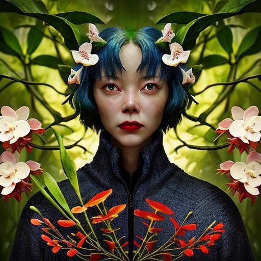 Psychedelic Rainforest: Photorealistic Maximalist Masterpiec...