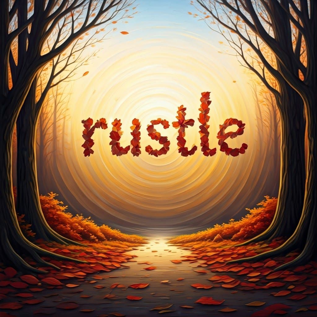 Impressionist Autumn Leaves Spell 'Rustle' in Serene Landsca...