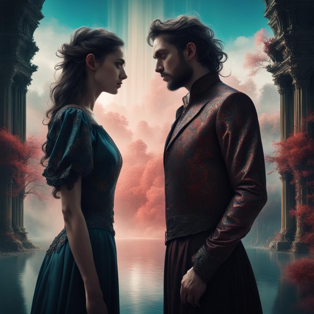 Lovers Across Time: Detailed Fantasy Concept Art