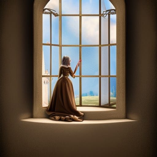 Princess in Tower: Fantasy Concept Art