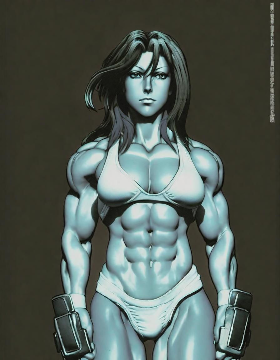 Detailed Portrait: Female Bodybuilder as Fighting Game Chara...