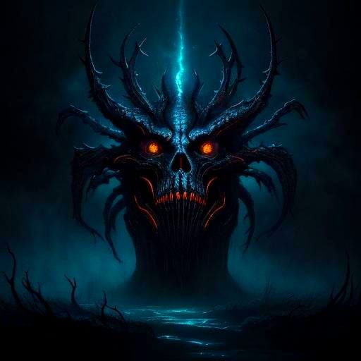 Horrific Evil Dead Creatures in Dark Masterpiece Style