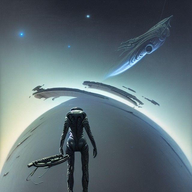 Andromeda Galaxy: Surreal Retrofuturistic Sci-Fi in 8K