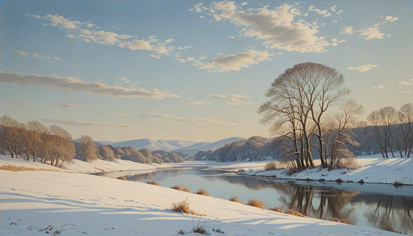 Serene Winter Wonderland in Soft Focus