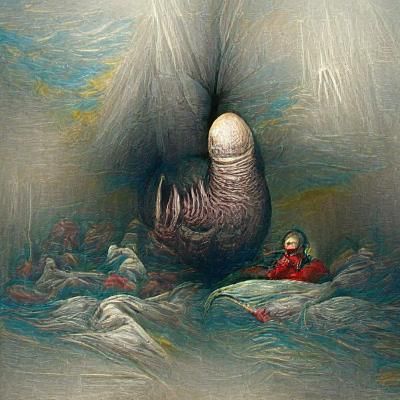 Horrific Worm Monster Inspired by Doré